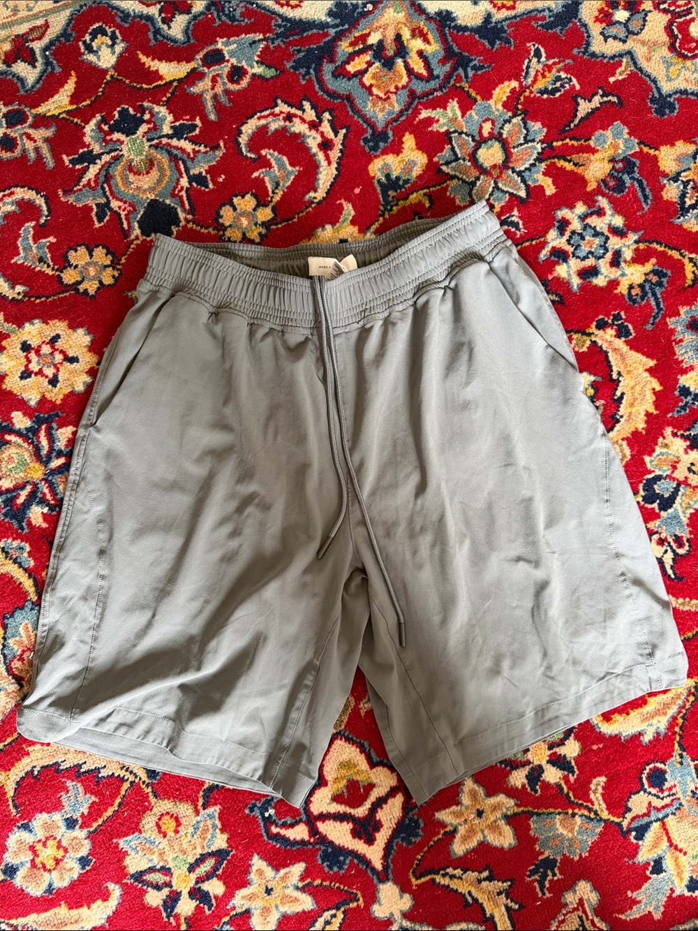 Men's Athletic Gray Drawstring Performance Shorts